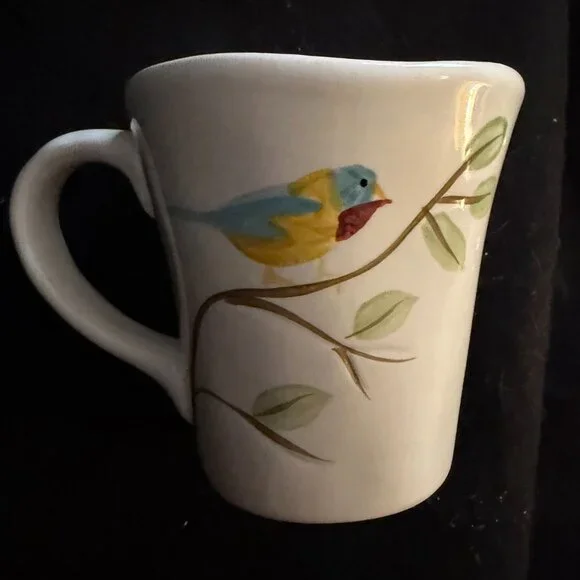 2 - Pier 1 Imports Hand Painted ‘Robin Bird’ Mugs - Picture 3 of 7